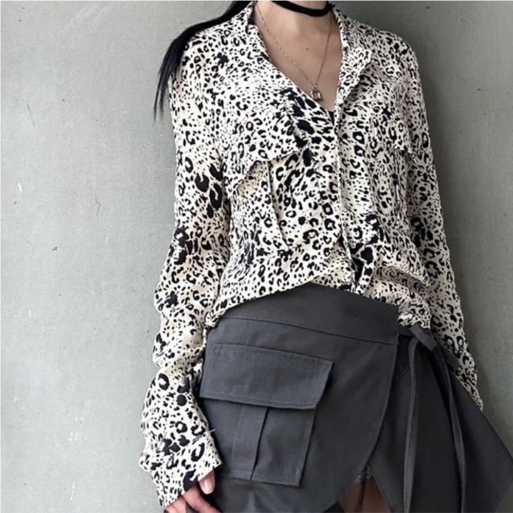 ZARA | Animal Print Blouse